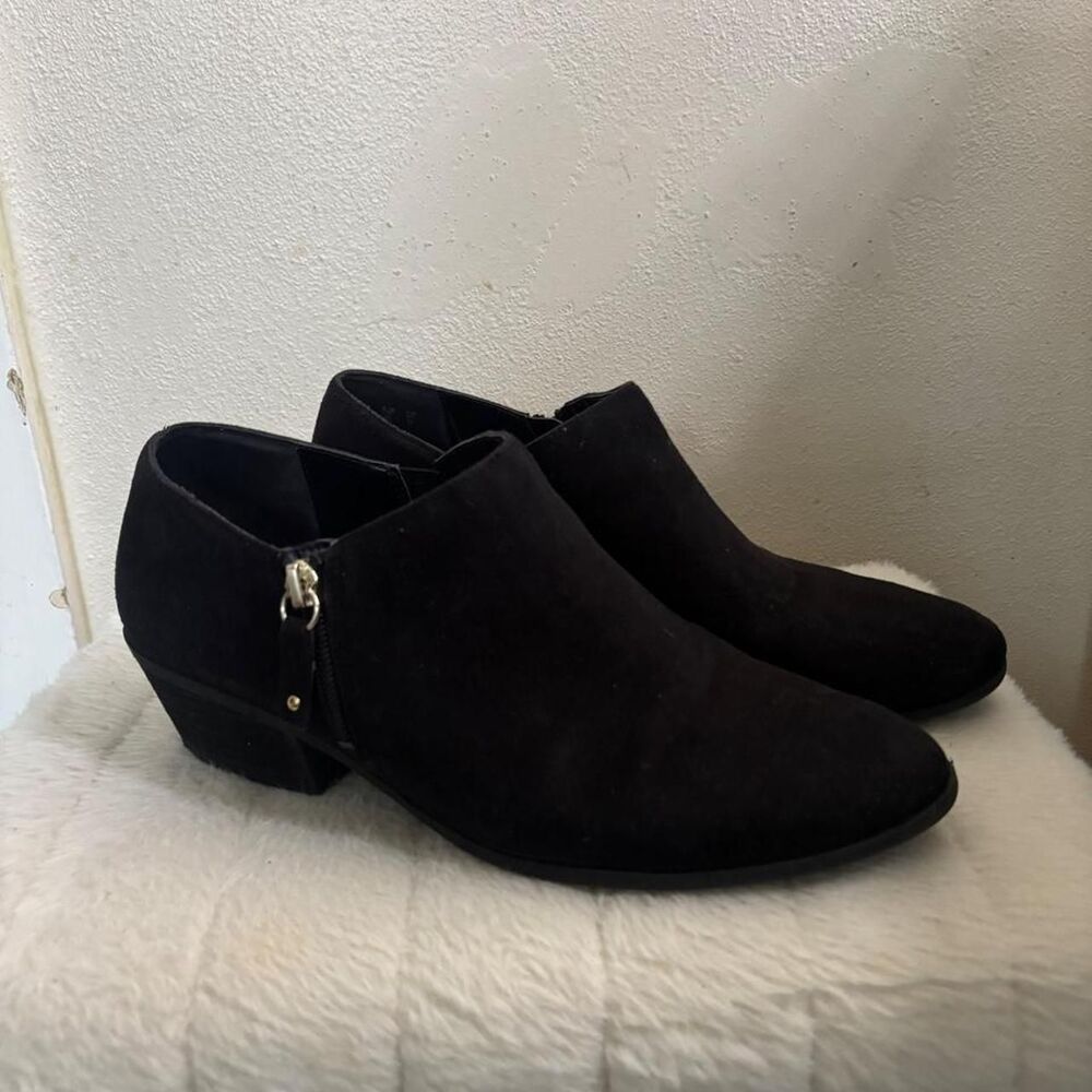 Dr. Scholl's Shoes Size 9 Women's Brief Ankle Boot, Black Microfiber Suede